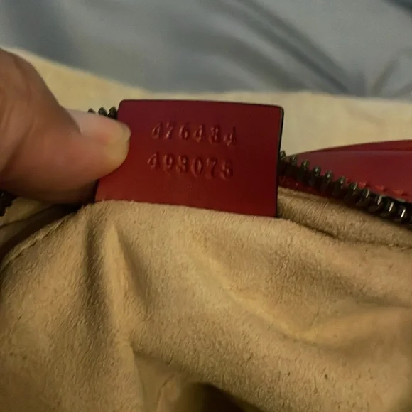 Gucci Belt Marmont 65 small Matelasse Red leather messenger bag - Picture 9 of 11